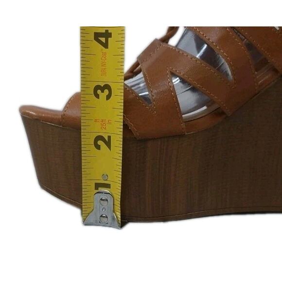 Steve Madden Platform Wedge Sandals Women's Size 8M Lace-up Gladiator Heels - Picture 5 of 14